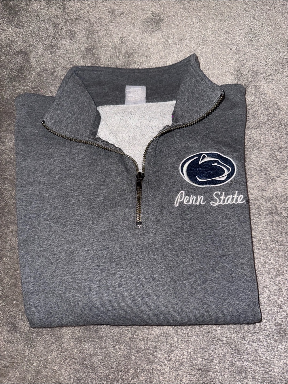 Penn State Grey Quarter-Zip Pullover